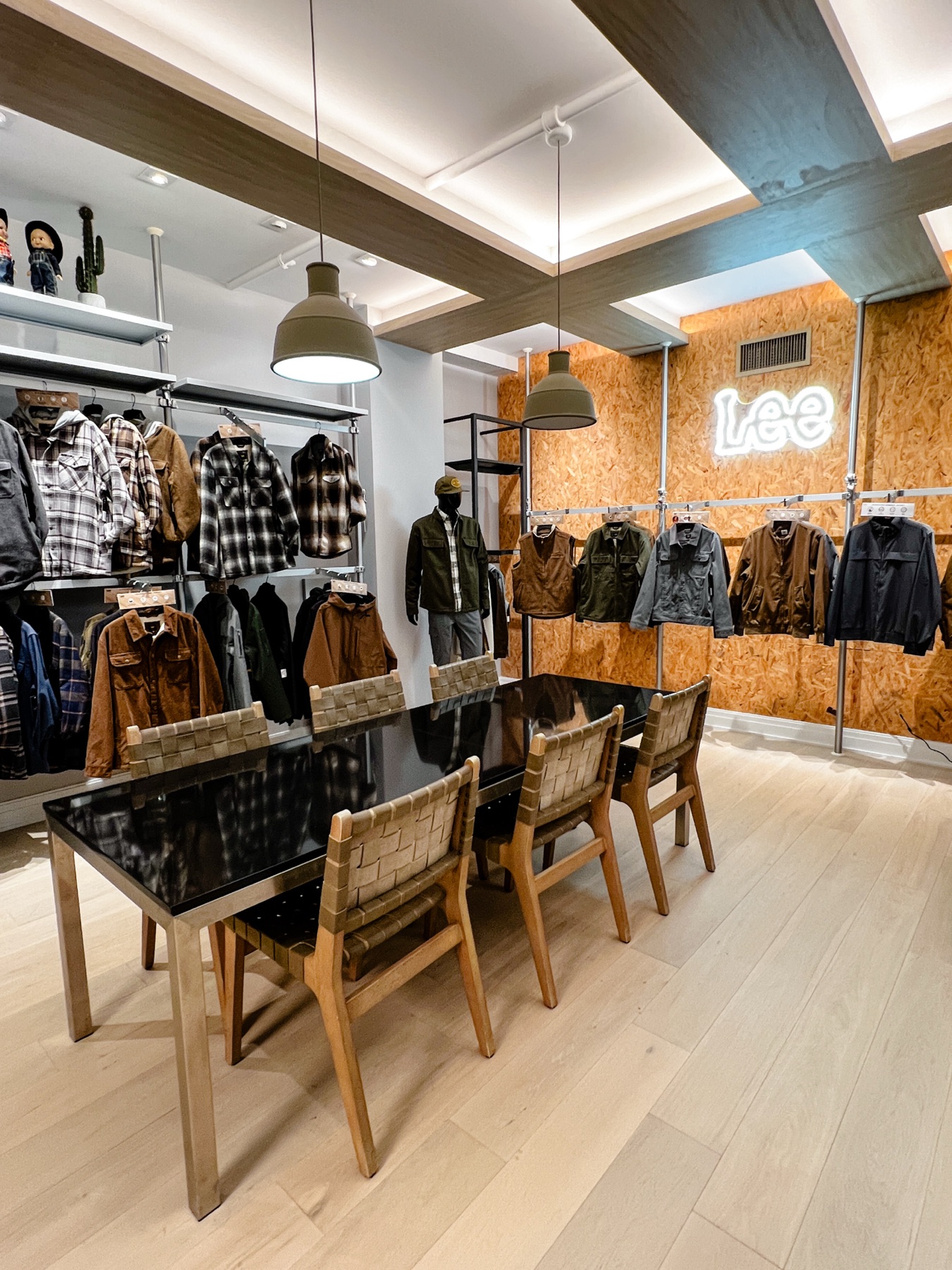 Lee men's showroom