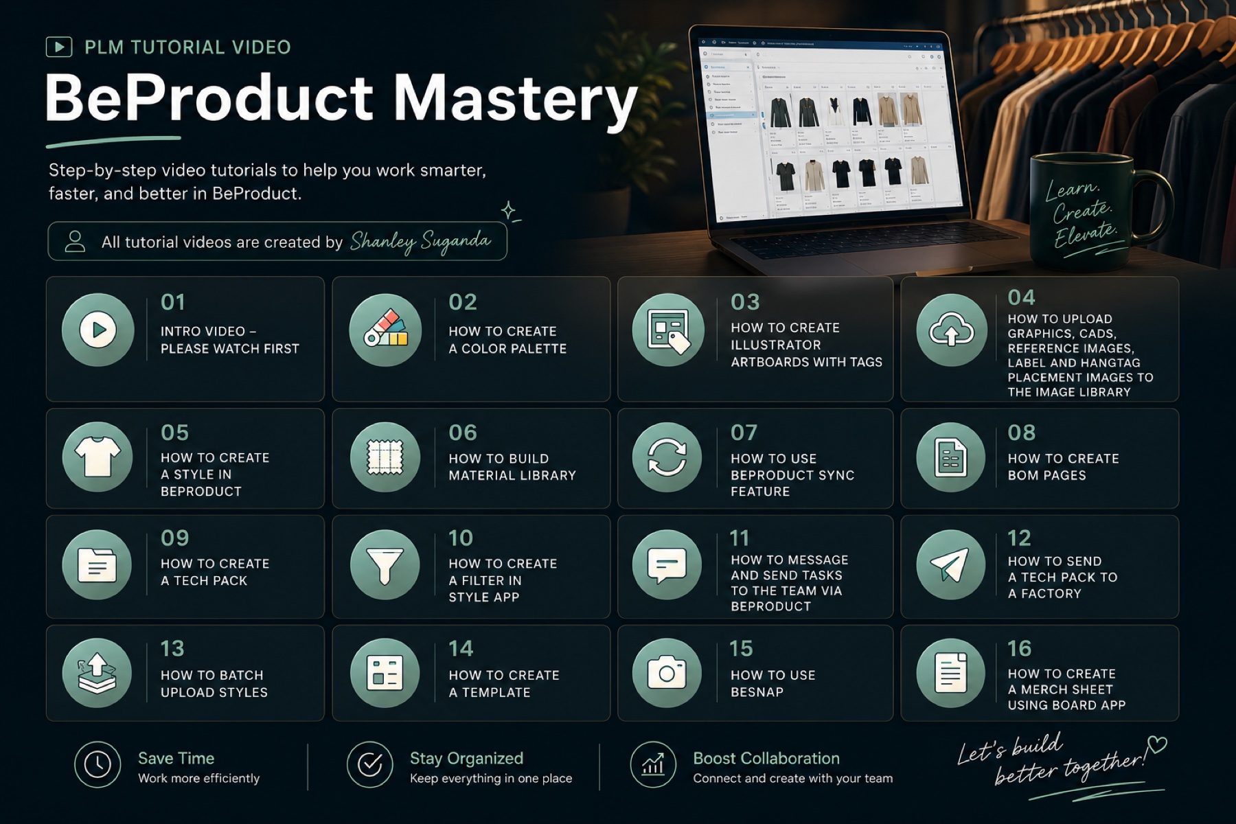 BeProduct Mastery: 16-part tutorial video series created by Shanley Suganda